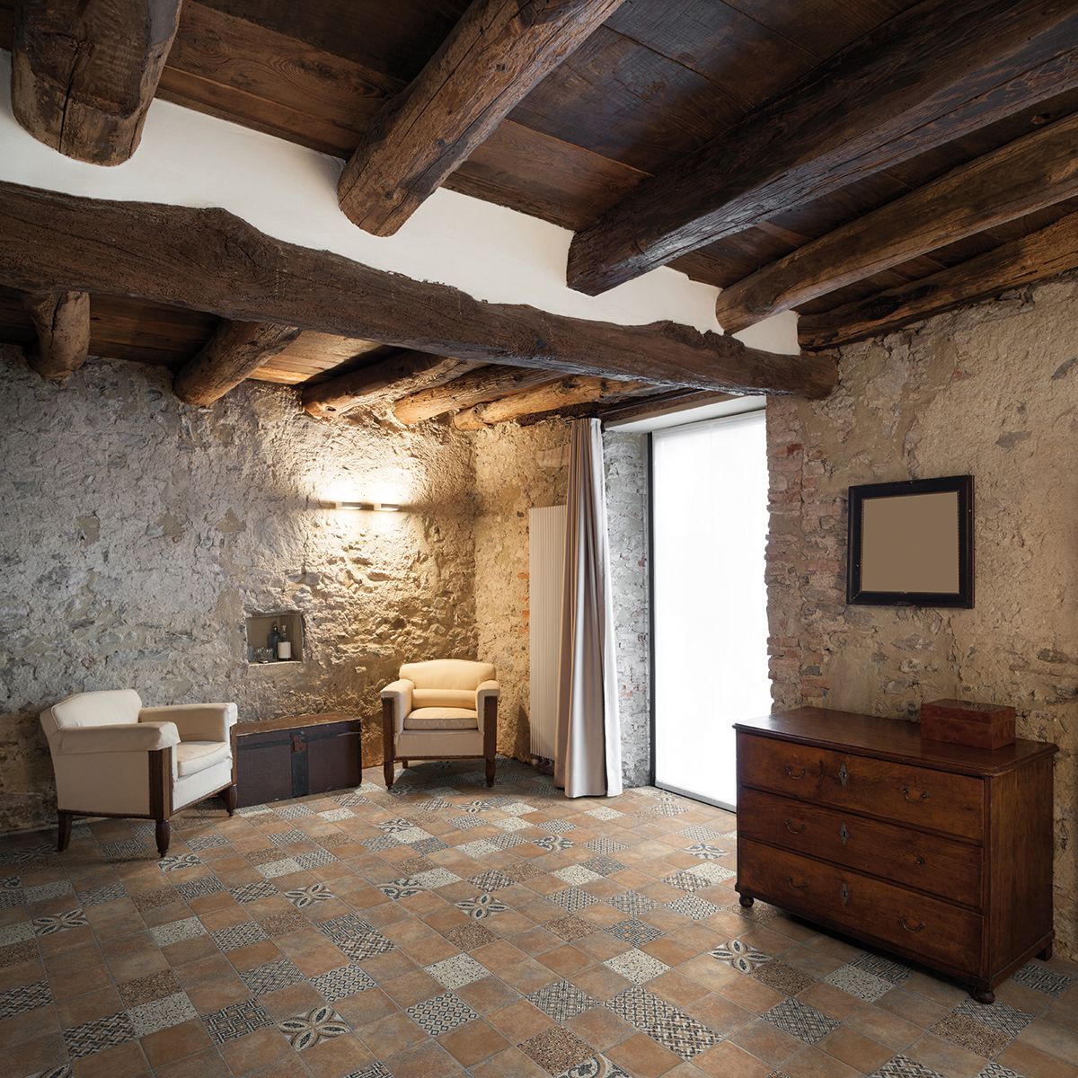 Terrazzo tegels Casale Firenze cotto 25×25