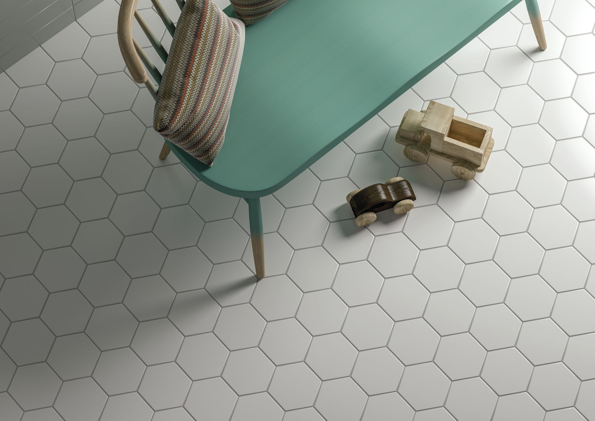 Hexagon Timeless White mat 15×17